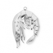 Anh&auml;nger aus Stainless Steel - Rostfreiem Stahl Shrimp Silver