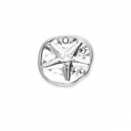 Anh&auml;nger aus Stainless Steel - Rostfreiem Stahl Round with Starfish Silver