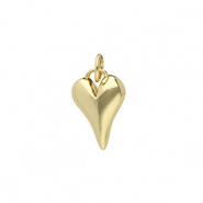 TQ Metall Brass Anh&auml;nger Heart Gold