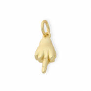 TQ Metall Brass Anh&auml;nger Middle Finger Gold