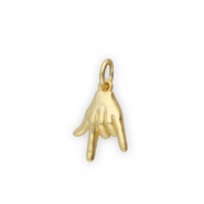 TQ Metall Brass Anh&auml;nger "I love you" Gold