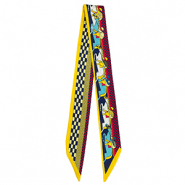 Bandana Schal with Horses Yellow-dark blue-red