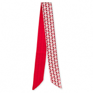 Bandana Schal with Eyes Light pink-red-black