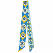 Bandana Schal with Dogs Blue-light blue-orange
