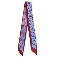 Bandana Schal with Links Berry wine red-lavender purple