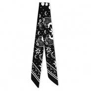 Bandana Schal with Leopard Black-white