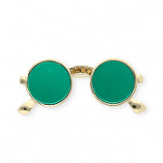 Broschen Sunglasses with Strass Gold-green