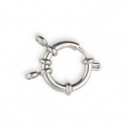 Zubehör aus Stainless Steel - Rostfreiem Stahl Rettungsring Verschluss 18mm mit Ösen Silber