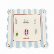 BY31&reg; Eco-brass (nachaltiges Messing) Anh&auml;nger Vorteilspackung (6 St&uuml;ck) Silver-olive green-light pink-red