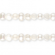 TQ Süsswasser Perlen Nugget Round 6-7 mm Natural white
