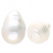 TQ Süsswasser Perlen Tropfen high Luster Natural white