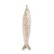 DQ® Griechische Keramik Anhänger Sardine Beige