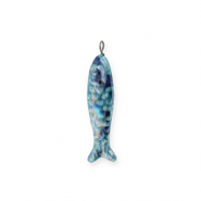 DQ® Griechische Keramik Anhänger Sardine Blue