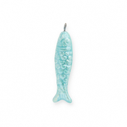 DQ® Griechische Keramik Anhänger Sardine Turquoise blue