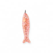DQ® Griechische Keramik Anhänger Sardine Coral pink