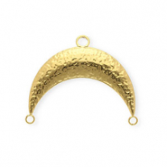 BY31® Rostfreier Edelstahl Schmuckzubehör Zwischenstück Bogen mit 3 Ösen Gold
