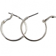 Zubeh&ouml;r Metall DQ Creolen 20mm Silber