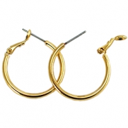 Zubeh&ouml;r Metall DQ Creolen 25mm Gold 