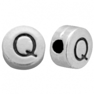 Metall DQ Perlen Buchstabe Q Antik silber (Nickelfrei)