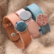 Inspirationsets Luxus Cuoio Armbänder und Schlüsselanhänger