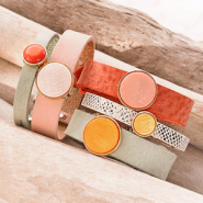 Inspirationsets Cuoio Armbänder mit Polaris Elements Cabochons machen?
