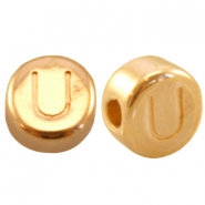 Metall DQ Perlen Buchstabe U Gold (Nickelfrei)