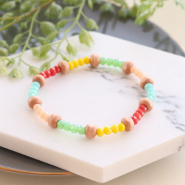 Inspirationsets Sommerliche Armbänder mit Facetten Perlen