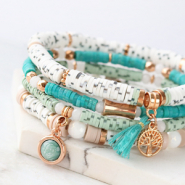 Inspirationsets Katsuki Perlen in trendigen Armbändern und Ohrringen