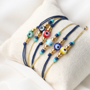 Inspirationsets Makramé Armbänder mit Nazar Auge Perlen