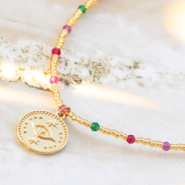 Inspirationsets DIY: Trendy Schmuck mit Anhängern mit einem symbolischen Auge machen