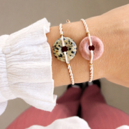 Inspirationsets Lassen Sie sich inspirieren: Ohrringe und Armbänder mit Disc Anhängern aus Naturstein