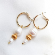 Inspirationsets Haarschmuck und Ohrringe mit Süsswasser Perlen
