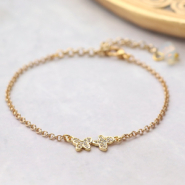 Inspirationsets Trendige Ohrringe und Armbänder mit Zirkonia Zwischenstücken und Anhängern