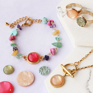 Inspirationsets Gestalten Sie stilvollen Schmuck mit Polaris-Cabochons 