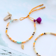 Inspirationsets Farbenfrohe Armbänder mit Quasten designen