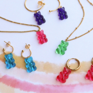 Inspirationsets Ideen für farbenfrohen Schmuck mit Gummibär-Hängern