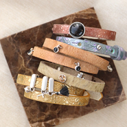 Inspirationsets Ideen für stilvolle Cuoio-Armbänder 
