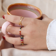 Inspirationsets Kreieren Sie Ihre eigenen Ringkollektion mit Natursteinperlenimitationen