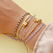 Inspirationsets Armbänder aus Makramee-Band herstellen