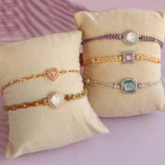 Inspirationsets Schmuck mit gold- und silberfarbenen Zwischenstücken herstellen