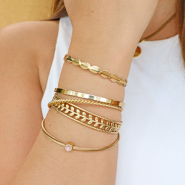 Inspirationsets So tragen Sie Armbänder aus Edelstahl 