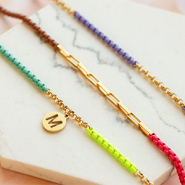 Inspirationsets Erstellen Sie mit farbigem Jasseron Armbaendern und Halsketten 