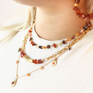 Inspirationsets Schmuckdesigns mit Chips-Natursteinperlen