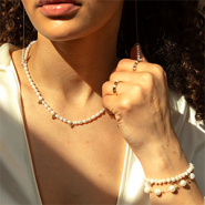 Inspirationsets Einzigartige Kollektion mit Edelstahlschmuck und Suesswasserperlen zusammenstellen 