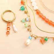 Inspirationsets Designideen: Ohrringen und Halsketten mit Cat’s Eye-Glasperlen