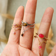 Inspirationsets Das gewisse Etwas für Ihre Kollektion: Edelstahlringen mit Naturstein