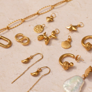 Inspirationsets Schmuckdesigns mit Ohrringen und Zubehör aus Edelstahl