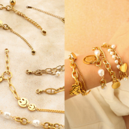 Inspirationsets Edelstahlarmbänder unendlich kombinieren 