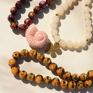 Inspirationsets Mix & Match: Herbstliche Ketten mit facetten reichen Acryl- & Resinperlen gestalten