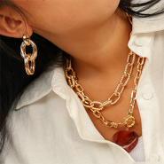 Inspirationsets Statement-Schmuck aus grobgliedrigem Aluminium-Jasseron